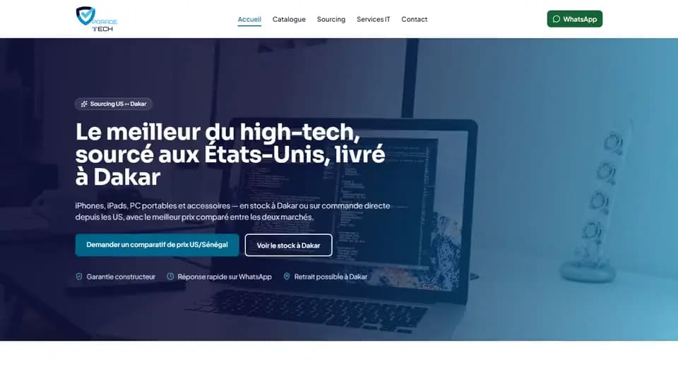 Accueil UpgradeTech : offre high-tech sourcée aux États-Unis et livrée à Dakar